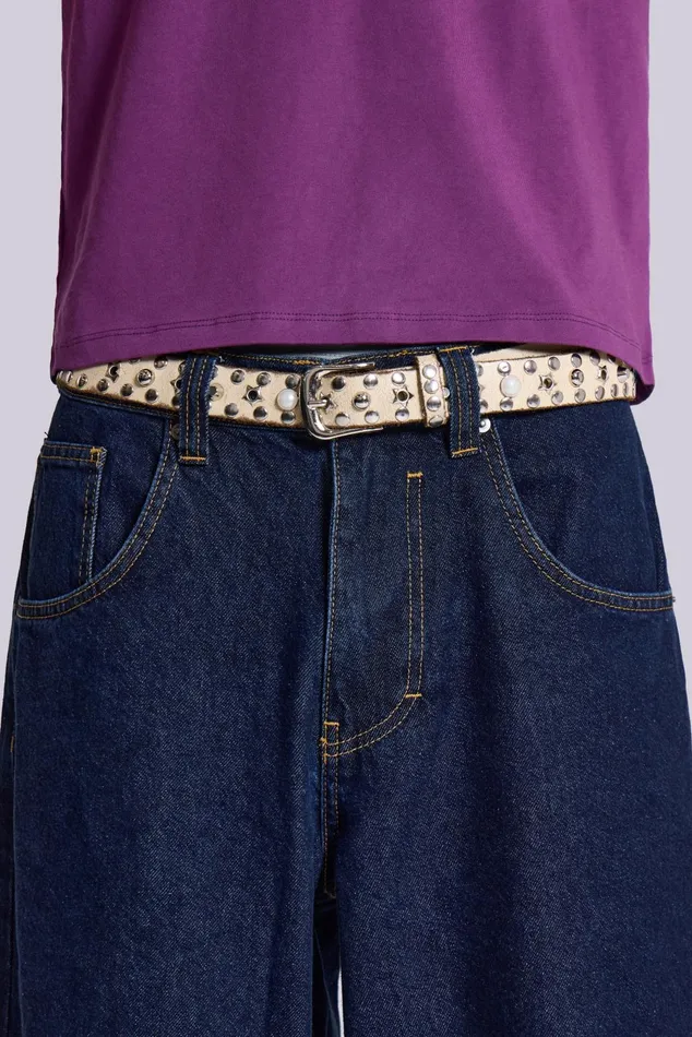 Men Shop Indigo Low Rise Colossus Baggy Jeans Jaded London Bestsellers