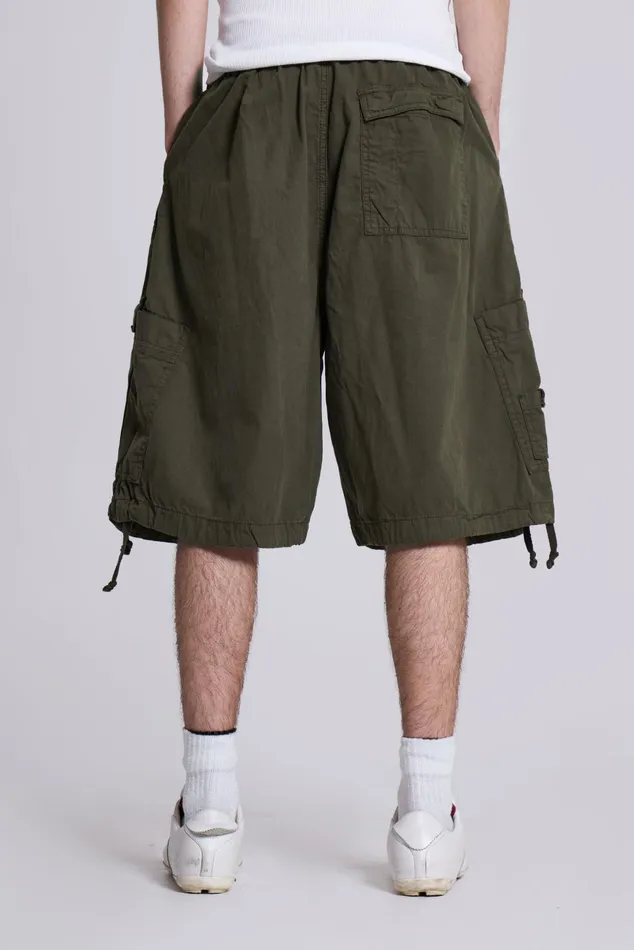 Men Shop Khaki Parachute Cargo Shorts Jaded London Bestsellers