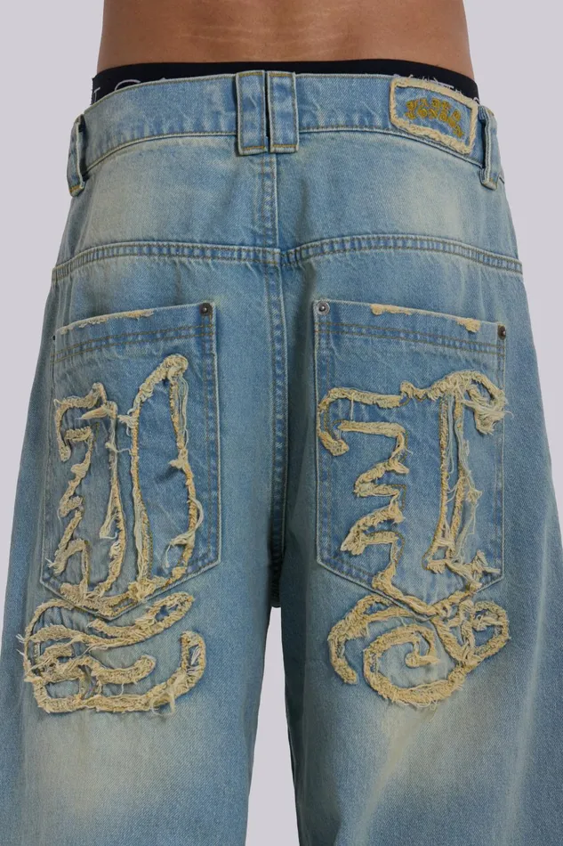 Men Shop Light Wash JL Colossus Jeans Jaded London Denim