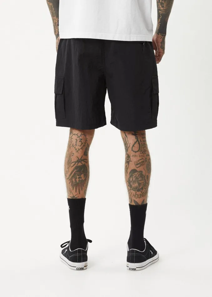 Men Shorts and Boardshorts Afends AFENDS Mens Bound 8211 Cargo Short 20 Inch 8211 Black