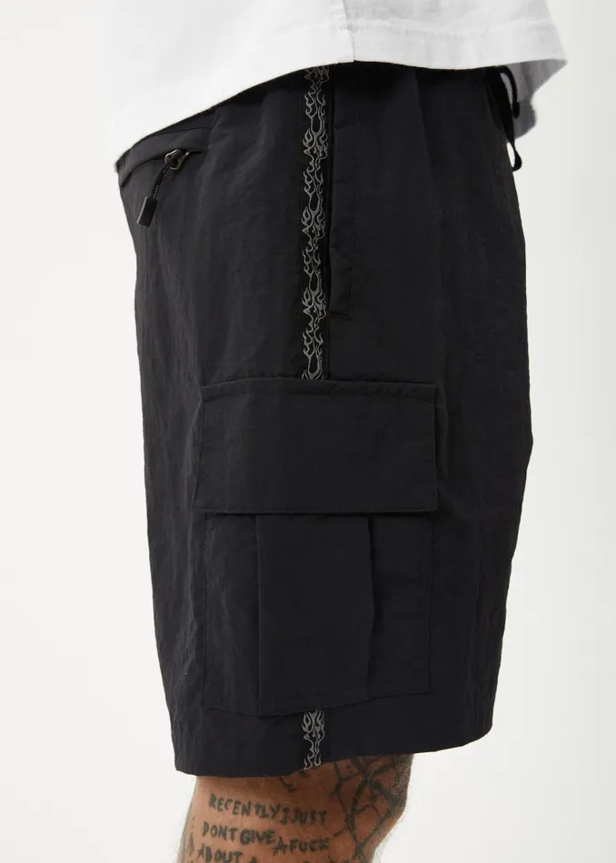 Men Shorts and Boardshorts Afends AFENDS Mens Bound 8211 Cargo Short 20 Inch 8211 Black