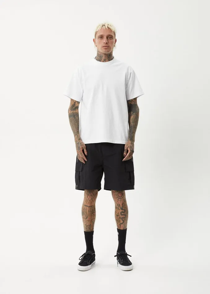 Men Shorts and Boardshorts Afends AFENDS Mens Bound 8211 Cargo Short 20 Inch 8211 Black