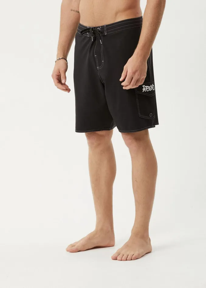 Men Shorts and Boardshorts Afends AFENDS Mens Creator 8211 Surf Related Boardshorts 18quot 8211 Black