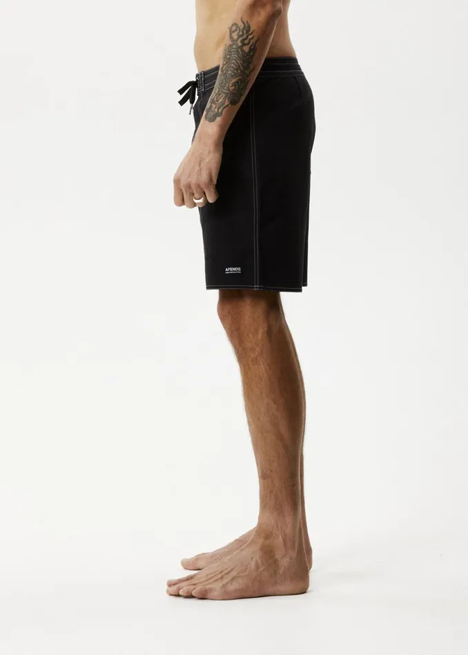 Men Shorts and Boardshorts Afends AFENDS Mens Surf Related 8211 Fixed Waist Boardshorts 20quot 8211 Black