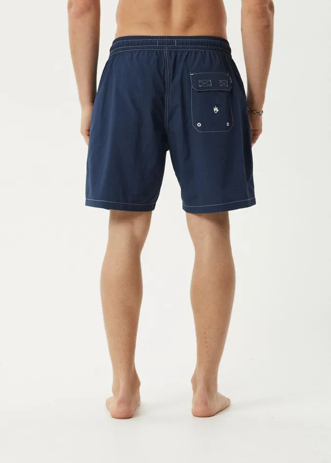 Men Shorts and Boardshorts Afends AFENDS Mens Thorny 8211 Baywatch Swim Short 18quot 8211 Navy