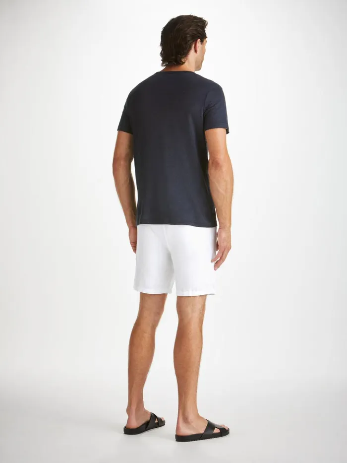 Men Shorts Sydney Linen White Derek Rose Linen Shorts