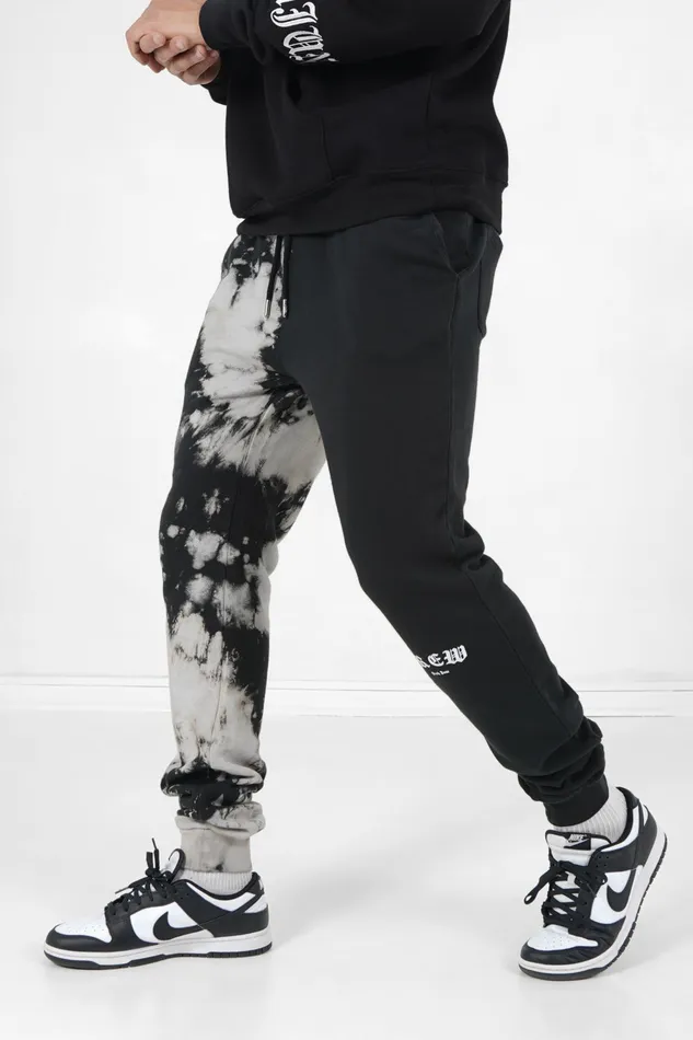 Men Sixth June Paris Jeans Trousers Bicolored Tie Dye Joggers Black Multi Men Sixth June Paris Jeans Trousers Bicolored Tie Dye Joggers Black Multi