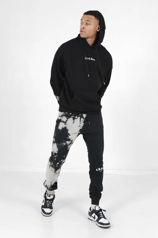 Men Sixth June Paris Jeans Trousers Bicolored Tie Dye Joggers Black Multi Men Sixth June Paris Jeans Trousers Bicolored Tie Dye Joggers Black Multi