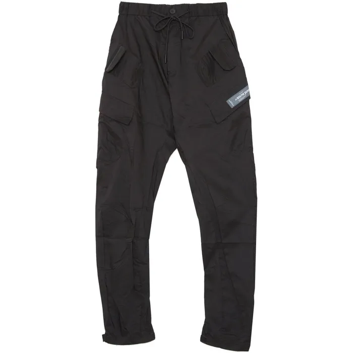 Men Sixth June Paris Jeans Trousers Cargo Multi Pockets Joggers Black