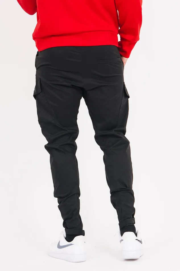 Men Sixth June Paris Jeans Trousers Cargo Multi Pockets Joggers Black Men Sixth June Paris Jeans Trousers Cargo Multi Pockets Joggers Black