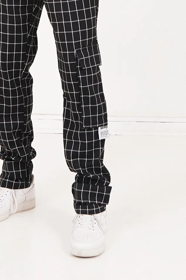 Men Sixth June Paris Jeans Trousers Cargo Stripes Pants Black Men Sixth June Paris Jeans Trousers Cargo Stripes Pants Black