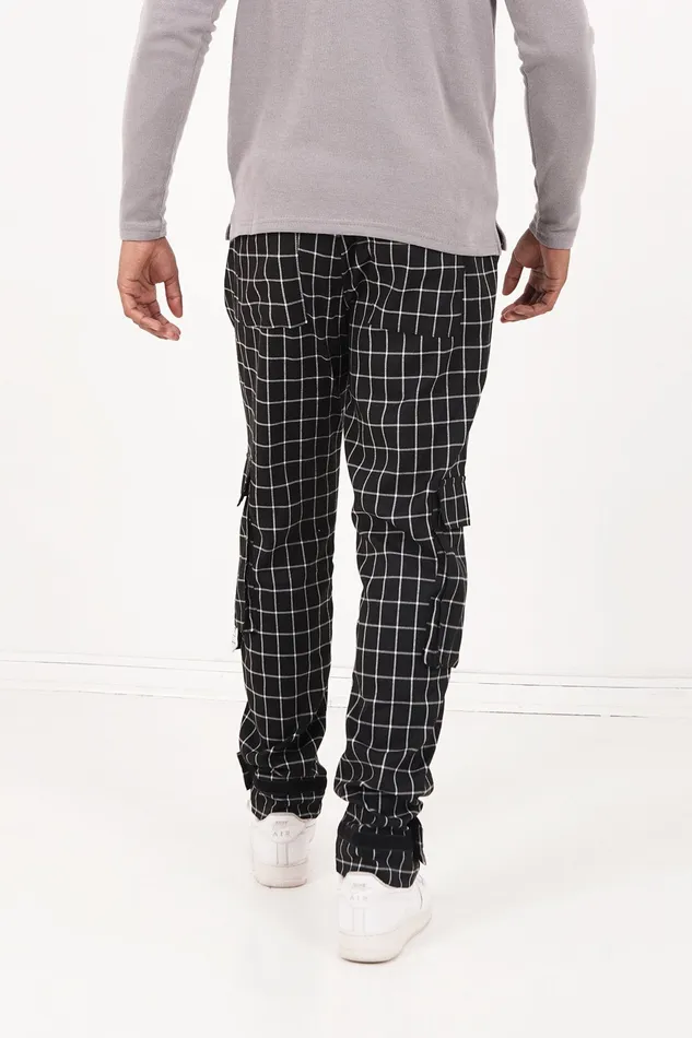 Men Sixth June Paris Jeans Trousers Cargo Stripes Pants Black Men Sixth June Paris Jeans Trousers Cargo Stripes Pants Black