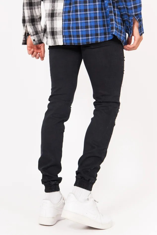 Men Sixth June Paris Jeans Trousers Destroyed Jeans Black Men Sixth June Paris Jeans Trousers Destroyed Jeans Black
