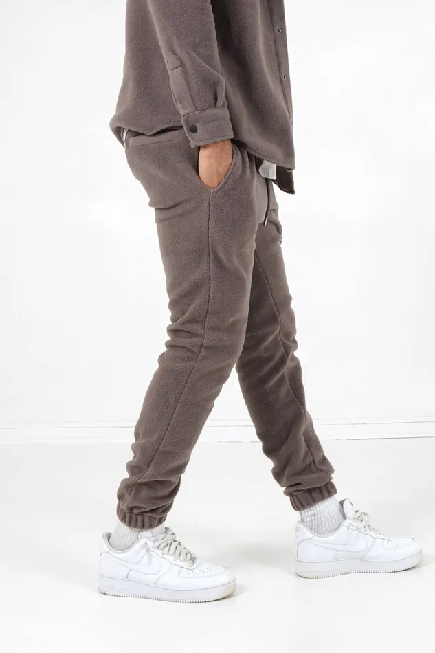 Men Sixth June Paris Jeans Trousers Fleece Logo Joggers Brown Men Sixth June Paris Jeans Trousers Fleece Logo Joggers Brown