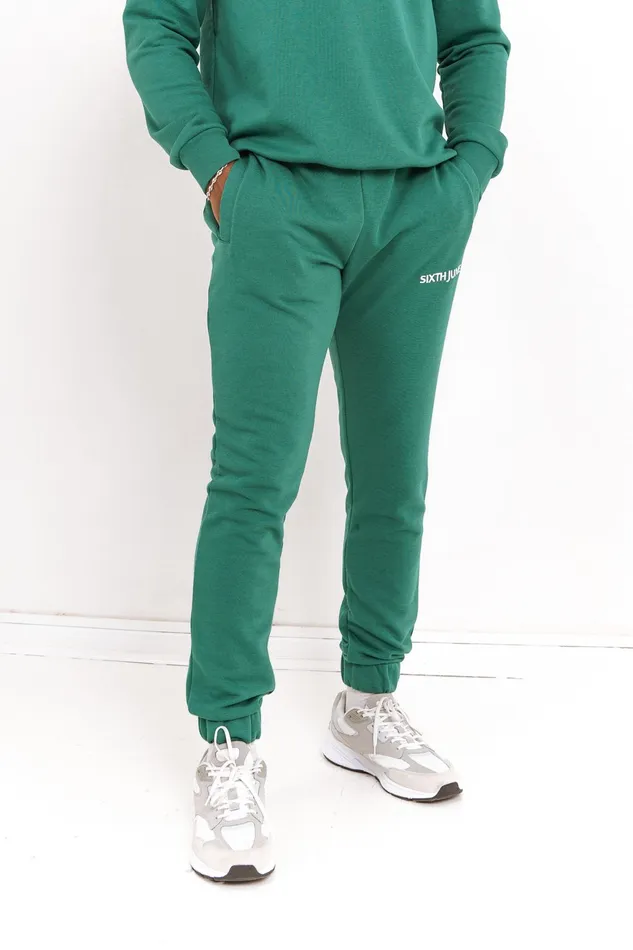 Men Sixth June Paris Jeans Trousers Soft Embroidered Logo Joggers Green Men Sixth June Paris Jeans Trousers Soft Embroidered Logo Joggers Green