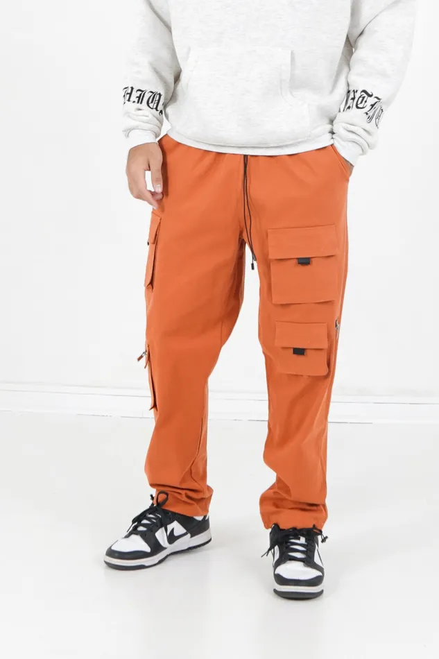 Men Sixth June Paris Jeans Trousers Twill Pockets Cargo Pants Orange Men Sixth June Paris Jeans Trousers Twill Pockets Cargo Pants Orange