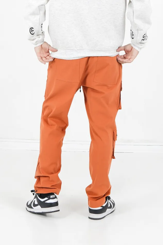 Men Sixth June Paris Jeans Trousers Twill Pockets Cargo Pants Orange Men Sixth June Paris Jeans Trousers Twill Pockets Cargo Pants Orange