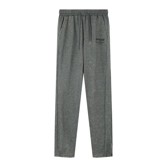 Men Sixth June Paris Jeans Trousers Washed Straight Joggers Grey