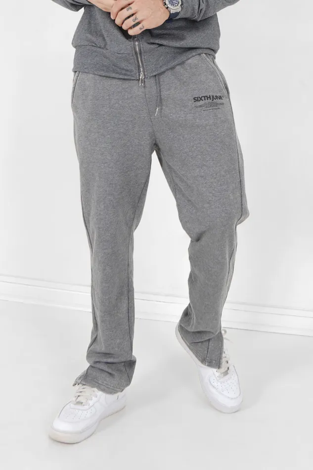 Men Sixth June Paris Jeans Trousers Washed Straight Joggers Grey Men Sixth June Paris Jeans Trousers Washed Straight Joggers Grey