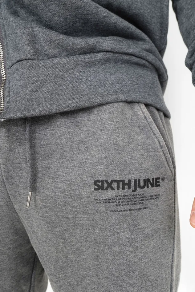 Men Sixth June Paris Jeans Trousers Washed Straight Joggers Grey Men Sixth June Paris Jeans Trousers Washed Straight Joggers Grey