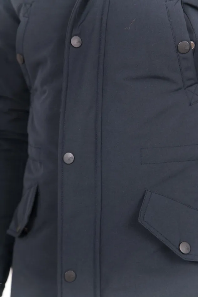 Men Sixth June Paris Outerwear Nylon Lining Fur Parka Navy Grey Blue Men Sixth June Paris Outerwear Nylon Lining Fur Parka Navy Grey Blue