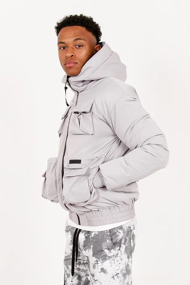Men Sixth June Paris Outerwear Padded Tactical Jacket Grey Men Sixth June Paris Outerwear Padded Tactical Jacket Grey
