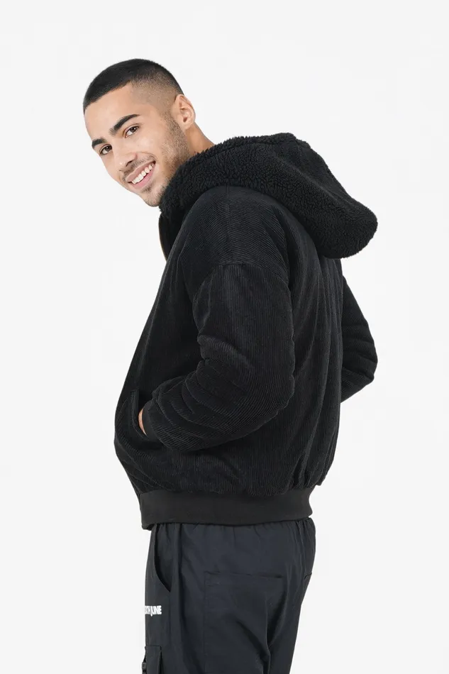 Men Sixth June Paris Outerwear Reversible Velvet Sherpa Jacket Black Men Sixth June Paris Outerwear Reversible Velvet Sherpa Jacket Black