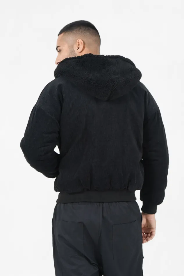 Men Sixth June Paris Outerwear Reversible Velvet Sherpa Jacket Black Men Sixth June Paris Outerwear Reversible Velvet Sherpa Jacket Black