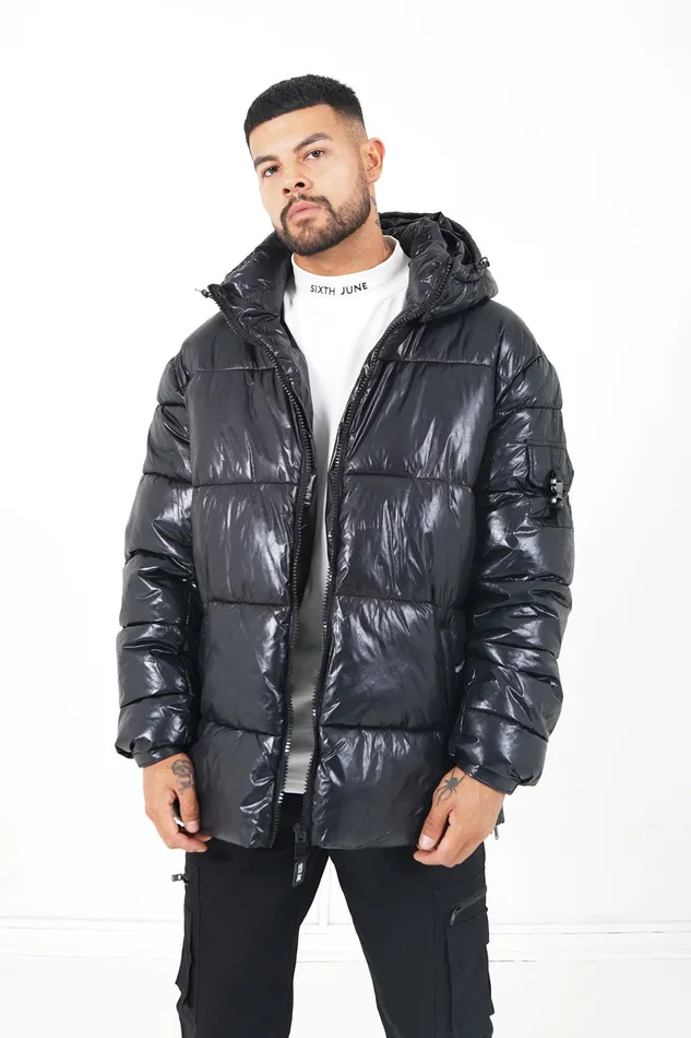 Men Sixth June Paris Outerwear Short Padded Down Jacket Black Men Sixth June Paris Outerwear Short Padded Down Jacket Black