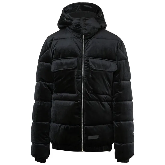 Men Sixth June Paris Outerwear Velvet Padded Down Jacket Black
