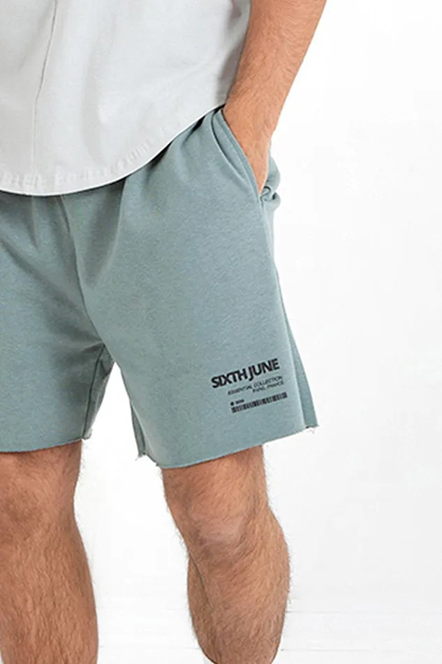 Men Sixth June Paris Shorts and Swimwear Barcode Irregular Edge Shorts Green Men Sixth June Paris Shorts and Swimwear Barcode Irregular Edge Shorts Green