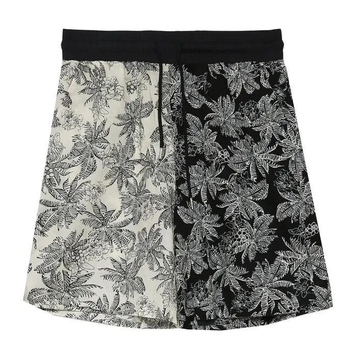 Men Sixth June Paris Shorts and Swimwear Tropical Bicolored Shorts Beige Black Multi