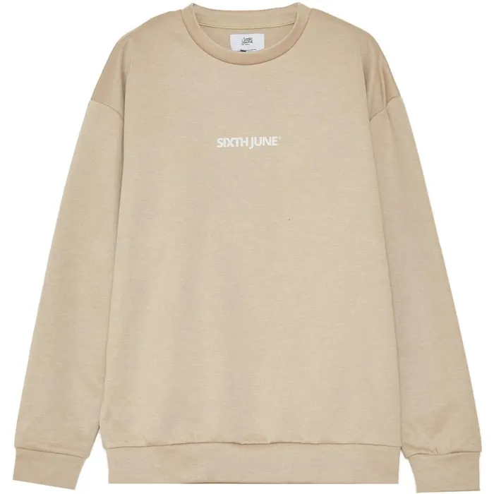 Men Sixth June Paris Sweats Knitwear Basic Logo Sweatshirt Beige Men Sixth June Paris Sweats Knitwear Basic Logo Sweatshirt Beige
