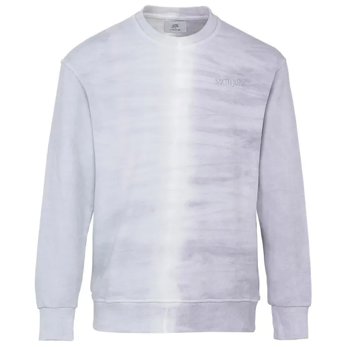 Men Sixth June Paris Sweats Knitwear Bicolored Embroidered Logo Sweatshirt Grey