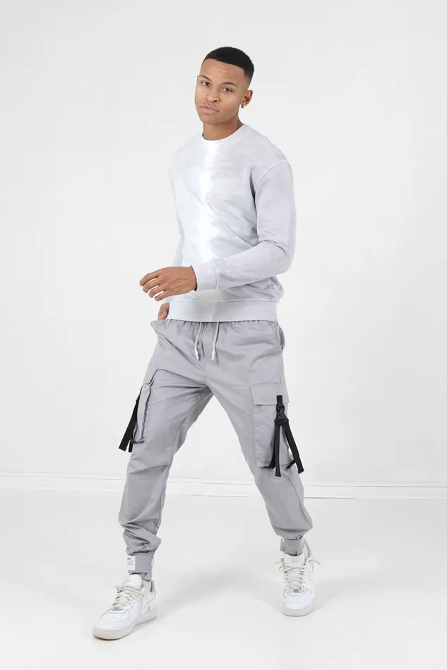 Men Sixth June Paris Sweats Knitwear Bicolored Embroidered Logo Sweatshirt Grey Men Sixth June Paris Sweats Knitwear Bicolored Embroidered Logo Sweatshirt Grey