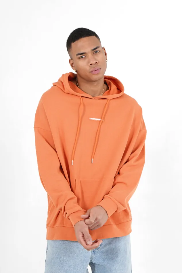 Men Sixth June Paris Sweats Knitwear Big Logo Sweatshirt Orange Men Sixth June Paris Sweats Knitwear Big Logo Sweatshirt Orange