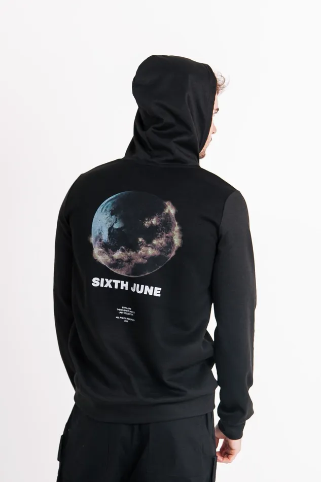 Men Sixth June Paris Sweats Knitwear Hearth Hoodie Black Men Sixth June Paris Sweats Knitwear Hearth Hoodie Black