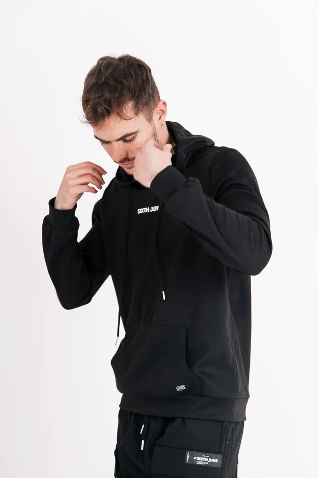 Men Sixth June Paris Sweats Knitwear Hearth Hoodie Black Men Sixth June Paris Sweats Knitwear Hearth Hoodie Black