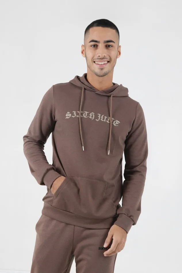 Men Sixth June Paris Sweats Knitwear Resurection Hoodie Brown Men Sixth June Paris Sweats Knitwear Resurection Hoodie Brown