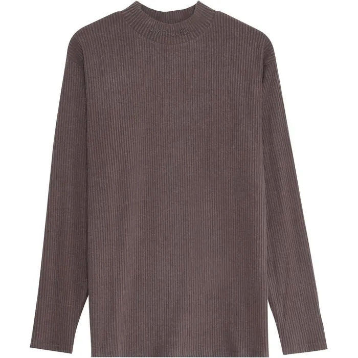 Men Sixth June Paris Sweats Knitwear Ribbed Collar Knitwear Taupe Grey