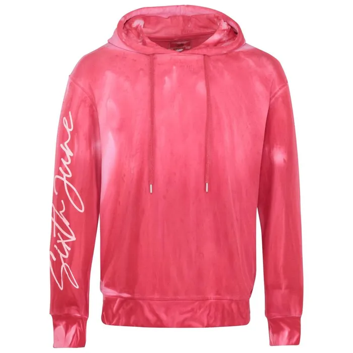 Men Sixth June Paris Sweats Knitwear Washed Hoodie Red