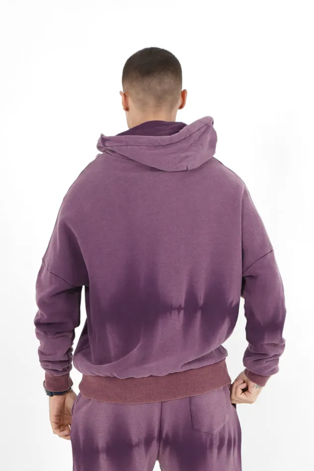 Men Sixth June Paris Sweats Knitwear Washed Zipped Hoodie Purple Men Sixth June Paris Sweats Knitwear Washed Zipped Hoodie Purple