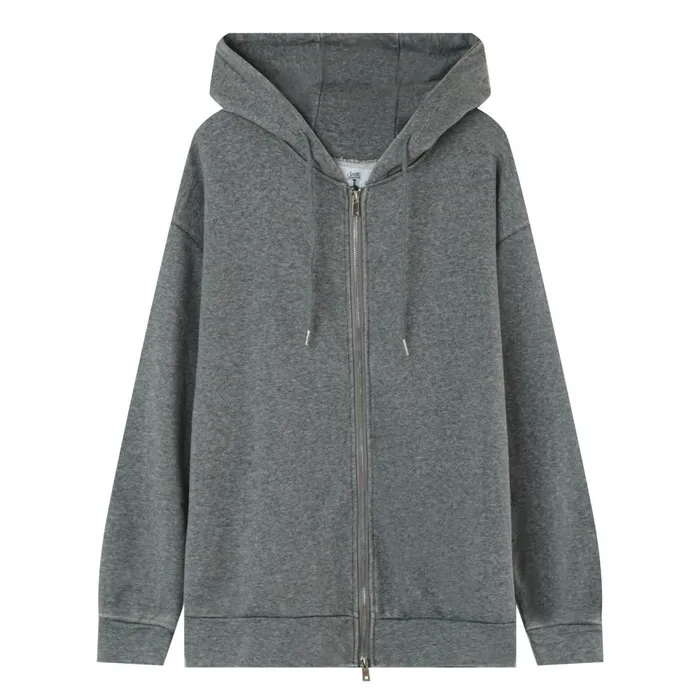 Men Sixth June Paris Sweats Knitwear Zipped Hoodie Logo Grey Men Sixth June Paris Sweats Knitwear Zipped Hoodie Logo Grey