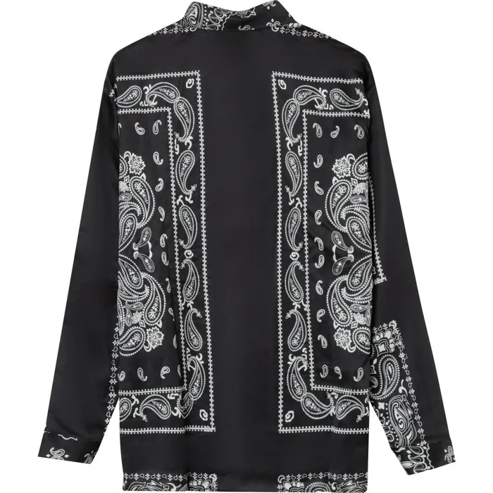 Men Sixth June Paris Tops Bandana Light Shirt Black Men Sixth June Paris Tops Bandana Light Shirt Black