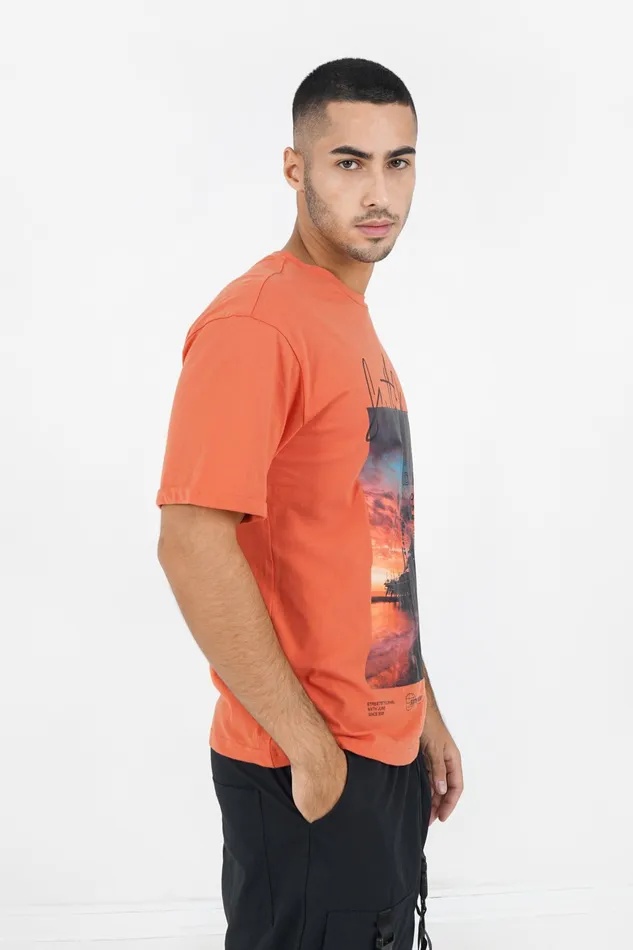 Men Sixth June Paris Tops California Sunset Tshirt Orange Men Sixth June Paris Tops California Sunset Tshirt Orange
