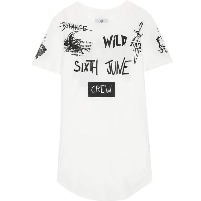 Men Sixth June Paris Tops Crew Tshirt White