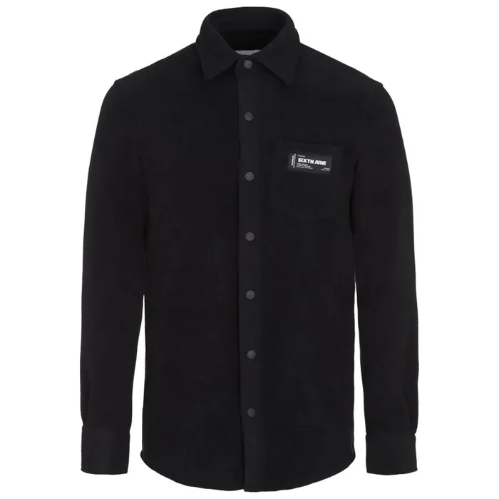 Men Sixth June Paris Tops Fleece Pocket Shirt Black