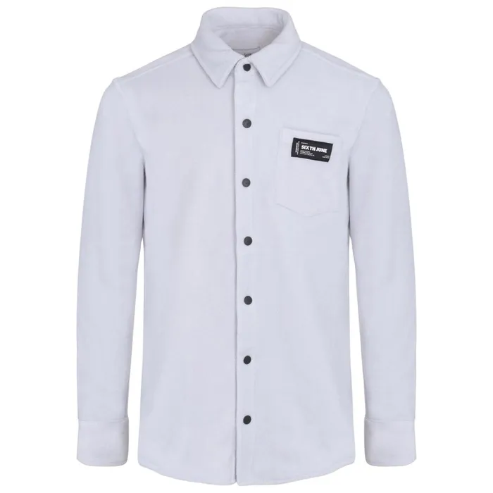 Men Sixth June Paris Tops Fleece Pocket Shirt Grey