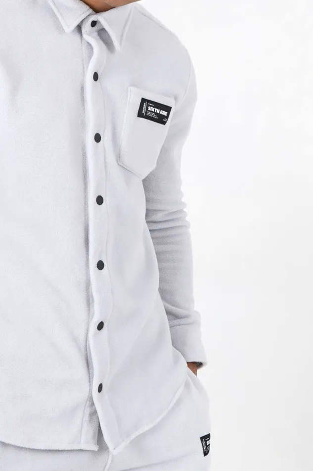 Men Sixth June Paris Tops Fleece Pocket Shirt Grey Men Sixth June Paris Tops Fleece Pocket Shirt Grey