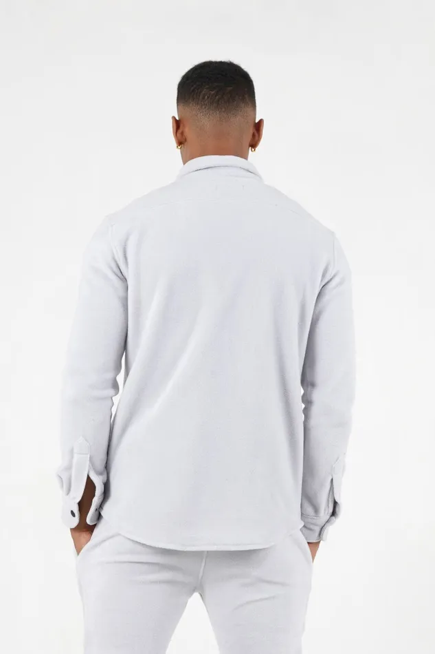 Men Sixth June Paris Tops Fleece Pocket Shirt Grey Men Sixth June Paris Tops Fleece Pocket Shirt Grey